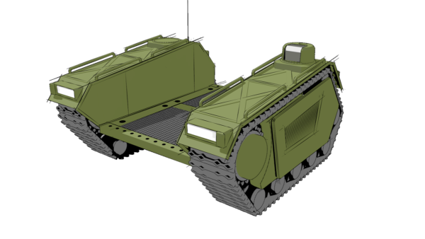 гусеничная платформа грузовая milrem_гусеничное шасси_гусеничный модуль_3